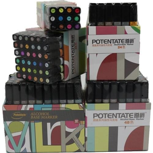 Oil Marker Pen 12/24/36/48/60 Colors Art Marker Pens for Animation, Architectural design, Building Design