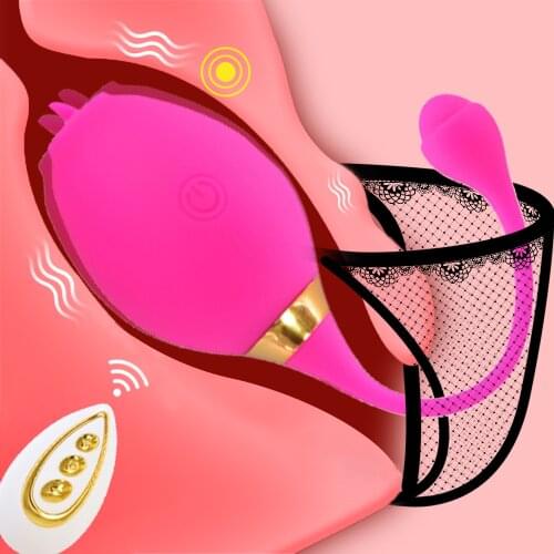 G-spot Vagina Massage Clitoris Stimulator Tongue Oral Licking Vibrators USB Vibrating Egg Sex Toys for Women Sex Shop