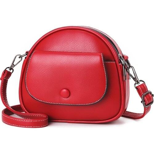 Mini bag Korean style trendy retro simple college style small round bag PU leather bag 2020 new all-match fashionable female bag