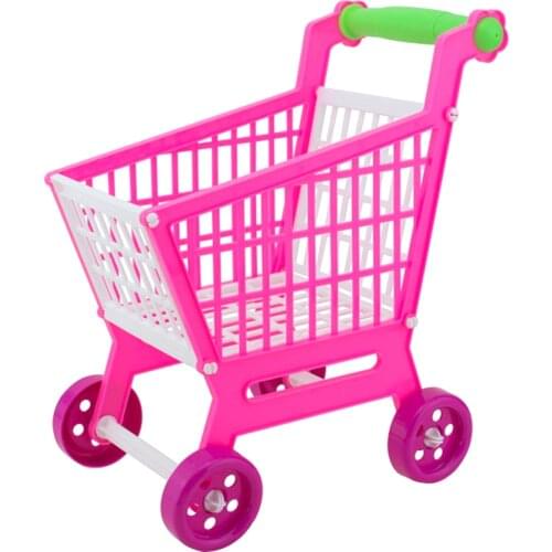 Miniature Shopping Supermarket Trolley Cart KIds Children Plastic Developmental Toy Fun Game