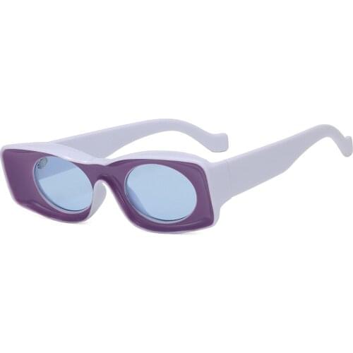 Fashion Rectangle Small Sunglasses Women 2020 Luxury Brand Personality Black Clear Lens One Piece Punk Men Gafas Shades UV400