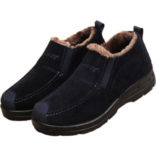 Cotton Shoes Men Winter 2020 New Fashion Soft-Soled Men Shoes Middle-Aged And Elderly Cotton Boots Men Warm Cotton Shoes