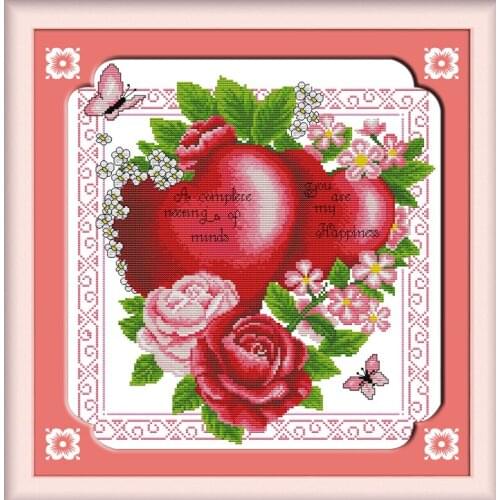 Sincere with flowers cross stitch kit flower 18ct 14ct 11ct count printed canvas stitching embroidery DIY handmade needlework