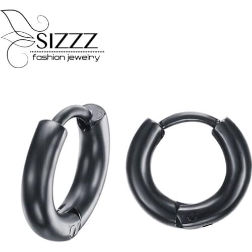 2016 New Womens Fashion Jewelry Stud Earring Titanium Circle Earrings for Women 4 color