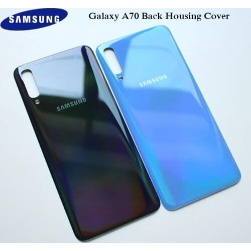 Samsung Galaxy A70 Original Battery Back Cover Housing 3D Glass Replacement Repair Part Protection Rear Door Case With Logo