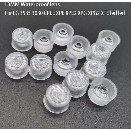 13mm 3535 CREE XPE XPE2 XPG XPG2 XTE LG TV 3535 LED Lens waterproof 3030 Chip Diode Clear Bead Surface Integrated lens