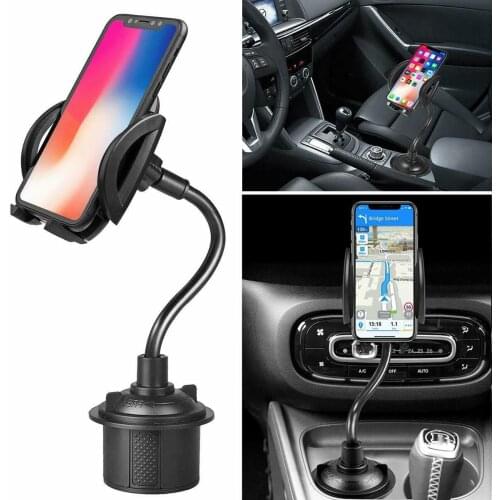 Universal Car Cup Holder Cellphone Mount Stand for Mobile Cell Phones Adjustable Car Cup Phone Mount for Huawei Samsung