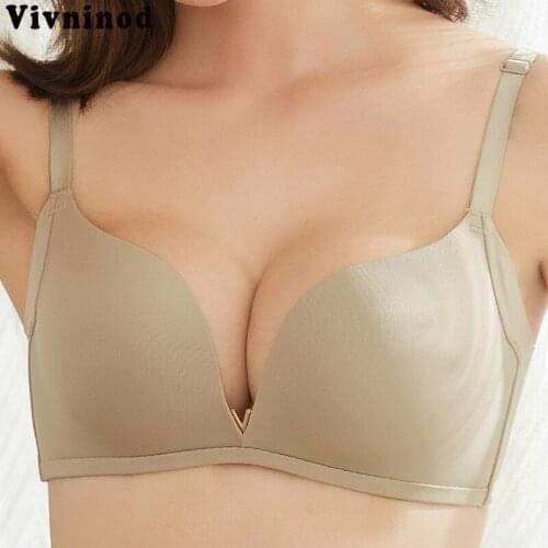 Women Bra Low Cut Women Sexy Push Up Bra Bh Backless Womens Seamless Super Push Up Bra Young Girls Push Up Bra Gather Underwear