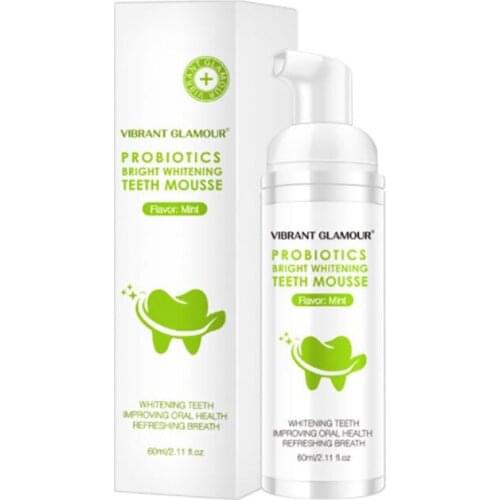 Tooth Whitening Mousse Mint Toothpaste Remove Plaque Stains Oral Odor Bright Teeth Fresh Breath Oral Care Tool