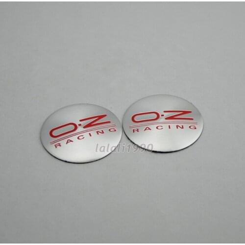 1 Set =4pcs 56mm OZ Racing Badge Emblem Sticker Wheel Center Cover Cap Hub Rim Car Styling