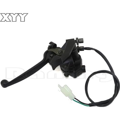 1PC Mini Moto Quad Bike ATV Right Double Thumb Throttle Twin Handle Brake Lever Front Hand Brake Accelerator Assembly Black
