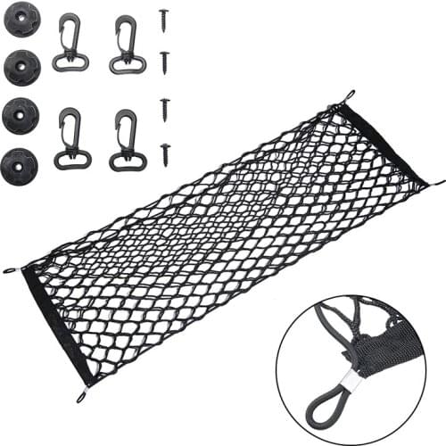 1pc Nylon Car Auto Back Rear Trunk Seat Elastic String Net Mesh Storage Bag Pocket Cage Auto Organizer Seat Bag Parts 90x30cm