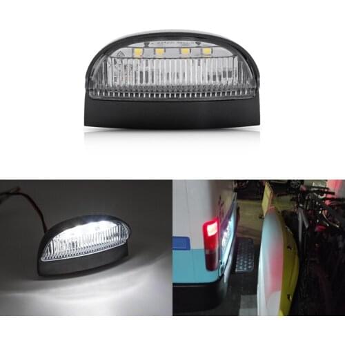 12V/24V White SMD Universal Rear Led License Plate Light For Trailer Truck UTE Caravan Lorry Boat Bus Auto Lamp