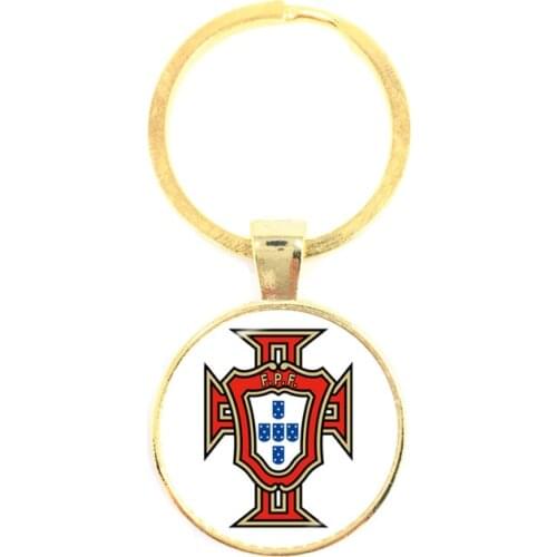 2018 Football Fans Keychain Japan,Portugal,Nigeria,Mexico,Morocco National Football Team LOGO Glass Dome Pendant Keyring Gift