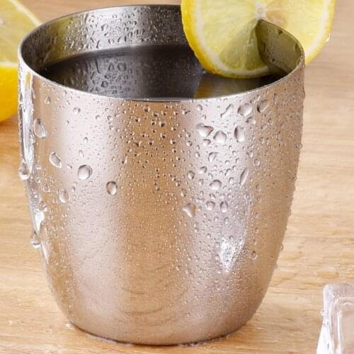 240/300ml Water Cup Large Opening Anti-shock Stainless Steel Home Wear-resistant Bear Juice Cup for Kitchen