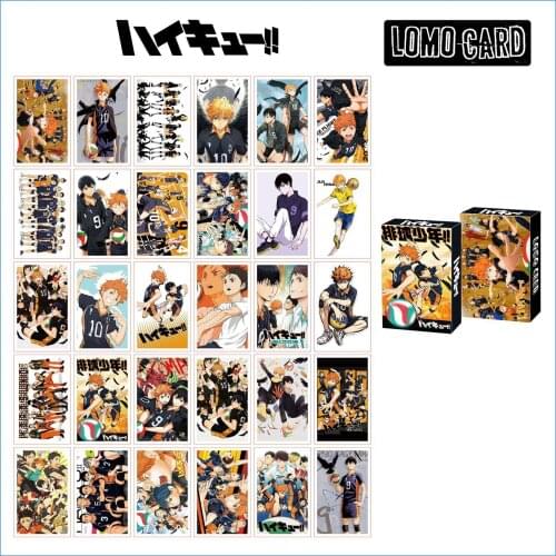 30Pcs/Box Anime Haikyuu!! Mini Postcard Lomo Card Photocard Hd Picture Samll Cards Photo Card for Fans Gift Collection