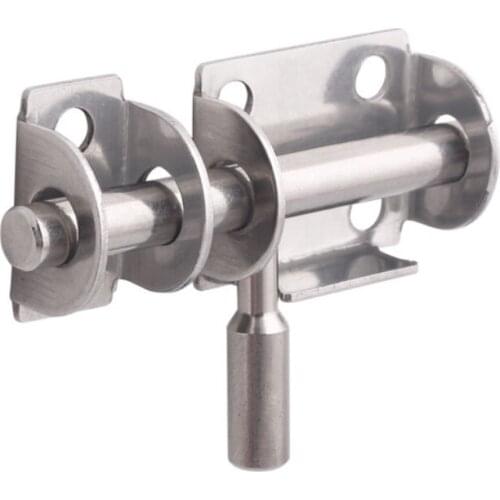 5pcs/lot Silver Stainless Steel Door Latch Sliding Lock Barrel Bolt Latch Hasp Staple Gate Safety Lock