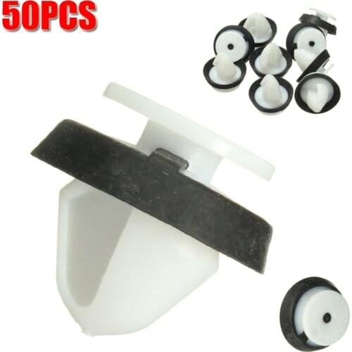 50Pcs Car Auto Bumper Fastener Retainer Push Door Panel Clips 9341PF 6991Y8 For Citroen C2 C8 C3 C4 Picasso Peugeot 307 206 508