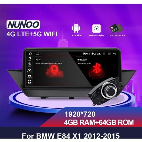 Nunoo 12.3 Inch Car DVD Multimedia Player For BMW E84 F48 X1 2012-2017 4GB 64GB Android 10.0 1920*720P Autoradio Navigation GPS