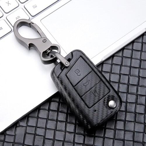 2019 New Carbon car key cover key case for VW Bora Jetta POLO Golf 7 4 5 6 MK5 MK6 MK7 Passat b5 T-ROC Tiguan MK2 2016-2019