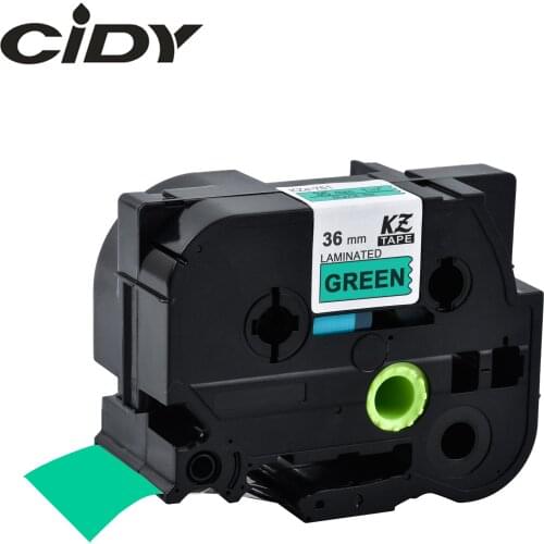CIDY Tze 761 Tz761 Black on green Laminated Compatible P touch 36mm tze-761 tz-761 tze761 Label Tape Cassette Cartridge