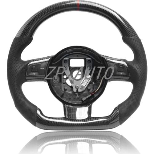 For Audi R8100% real carbon fiber Steering wheel TT Steering Replacement carbon & perforated leather assembly