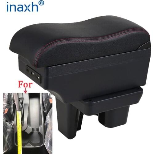 For Toyota Hilux Armrest box Retrofit parts Interior Car Armrest Storage box Holder Ashtray accessories USB LED