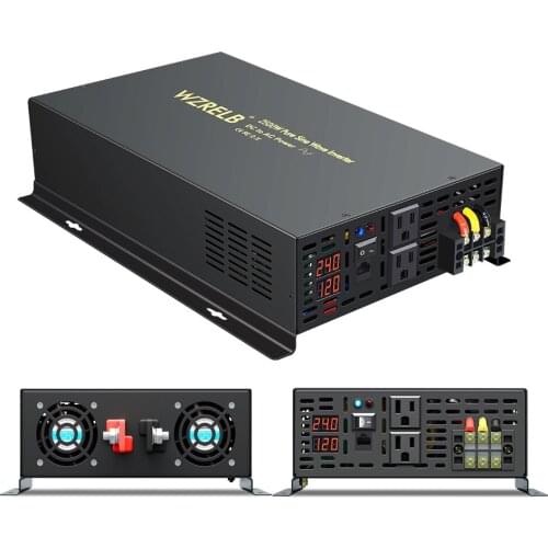Peak 5000 Watt Pure Sine Wave Inverter 12v 24v 36v 48v DC to AC 120v 220v 230v 240V 2500w Off Grid System Solar Power Inverters