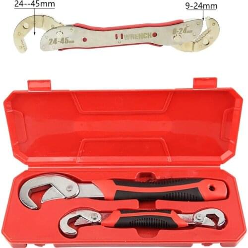 Multifunctional Adjustable Wrench 9-32/9-45MM Spline Bolt Portable Torque Ratchet Oil Filter Repair Pipe Wrench Homehold Toolset