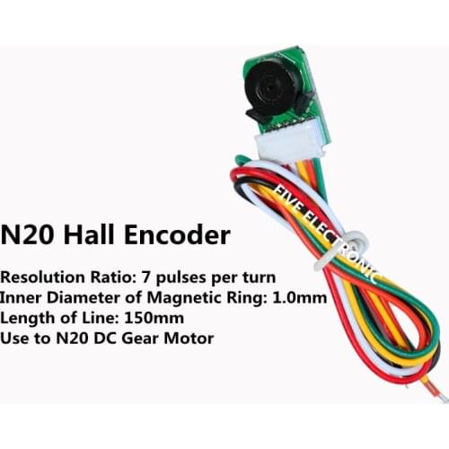 N20 Hall Magnet Encoder Code Plate Magnetic Induction Rotation Use to N20 DC Gear Motor 7Pulse Square Wave for Balance Car