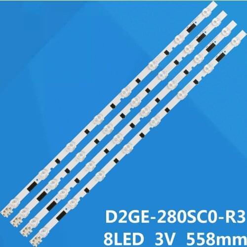 New 4PCS*8LEDs 558mm LED backlight D2GE-280SC0-R3 2013SVS28H for sam sung UA28F4088AR UE28F5000 UE28F4000AS HG28EB670 UE28F4000