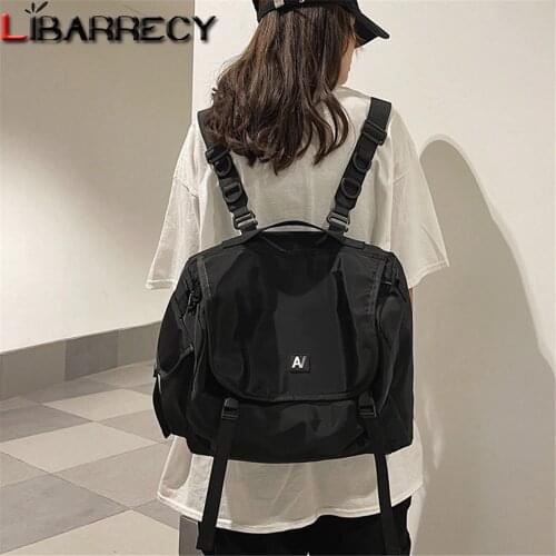 Soild Color Designer New Womens Backpack High Quality Nylon Youth Student Schoolbag Anti-theft Design Ladies Backpack Sac Femme