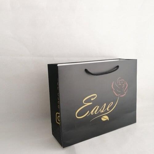 Wholesales 500pcs/lot Customized Logo Shopping Bags Elegant and Beautiful Reusable Tote Paper Bags for Boutique Fashion Favors