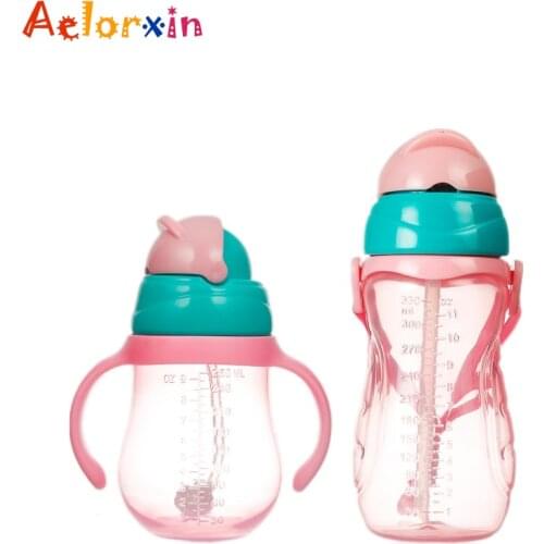 Silica Gel Feeding Kids Toddler Newborn Baby Drink Cups Water Bottles Kids Drinking Cup with Straw Infantil Drinker
