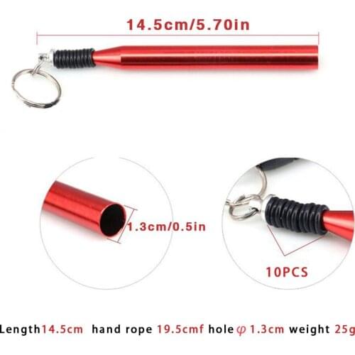 Aluminum Alloy Silicone Wacky Worm Tool with Rope O Type Ring Fishing tackle Worm Bait Hanging Tool 14.5CM-19.5CM