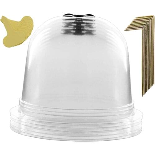 Pack of 6 Plant Nursery Insulation Covers Bells Dome Covers for Flowers