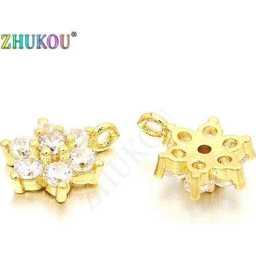 7*9mm Micro Pave Zircon Charms Pendants DIY Women Necklace Pendant Jewelry Accessory Findings, Hole: 0.5mm, Model: VD23