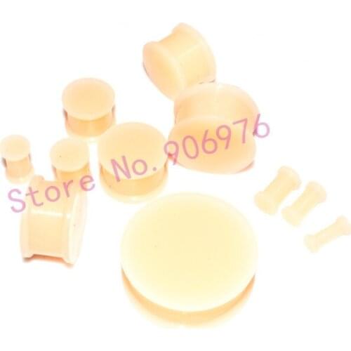 1pair Silicone Ear Plugs Skin Color Flesh Tunnel Retail 3-30mm Choose sizes Earring Fashion Jewelry Ear Expander