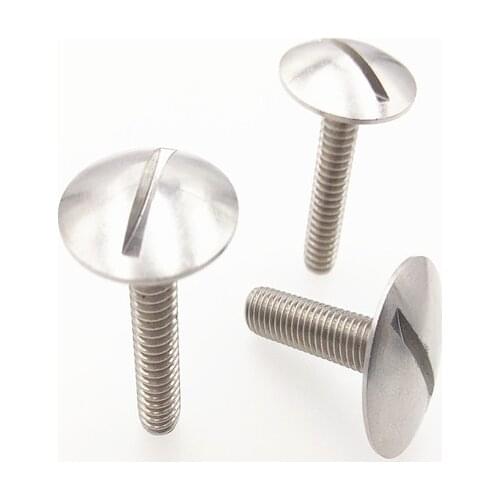 2pcs M3 M4 Slotted big flat head screws one word umbrella headed screw stainless steel bolt GB947 8mm-25mm long