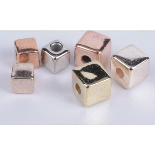 200Pcs/Lot CCB Cube Seed Beads Diy Bracelet Necklace Findings Plastic Square Loose Spacer Beads For Jewelry Making Supplies