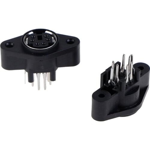 5PCS MDC/S Terminal Socket DIN Jack Connector Mini PS2 6Pin 6P Socket