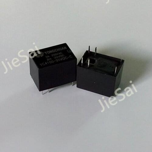 5 pcs YC4100 6pin 3A mini automotive relay signal relay Mini Power Relay PCB Relay 15.5x10.5x11.5mm