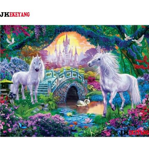 5D Diy diamond painting unicorn Diamond Mosaic sale Rhinestone Embroidery cross stitch Y4173