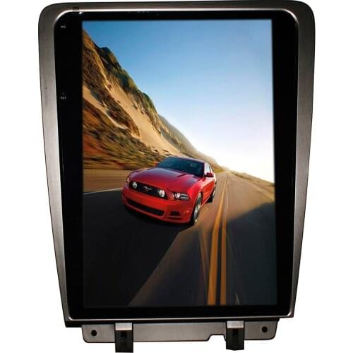 Tesla style Android 9 car GPS Navigation For Ford Mustang 2010-2014 black head unit multimedia radio tape recorder no DVD player
