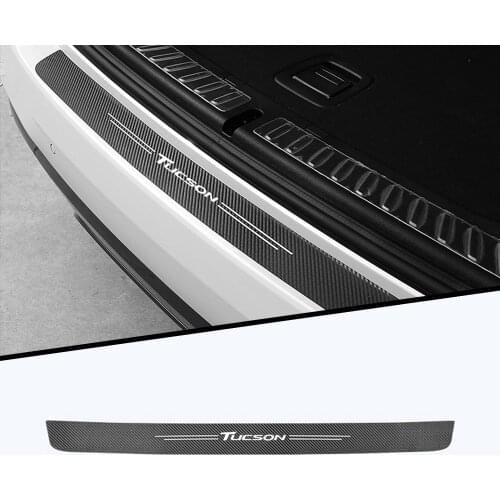Car sticker carbon fiber car trunk bumper decoration For Hyundai TUCSON Auto Accessories parts