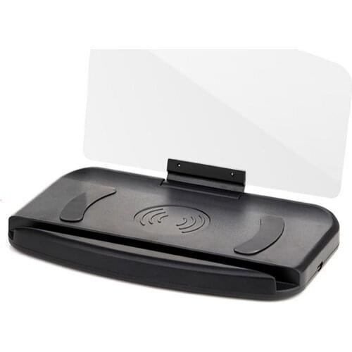 Car HUD Head Up Display Phone Navigation HD Projector Support Phone Wireless Charging Car Holder Universal