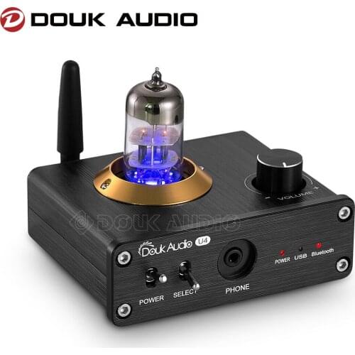 Douk audio Bluetooth 5.0 Tube Headphone Amplifier Mini Stereo Audio Preamp USB DAC Sound Card APTX-LL Audio Receiver