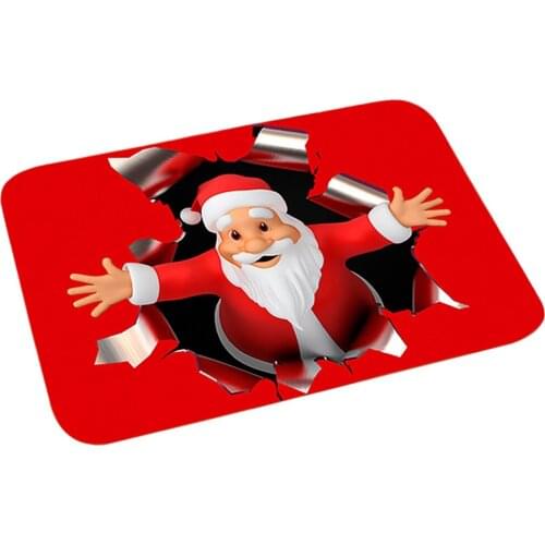 Merry Christmas Door Mat Santa Claus Flannel Outdoor Carpet Christmas Decorations For Home Xmas Party Favors New Year