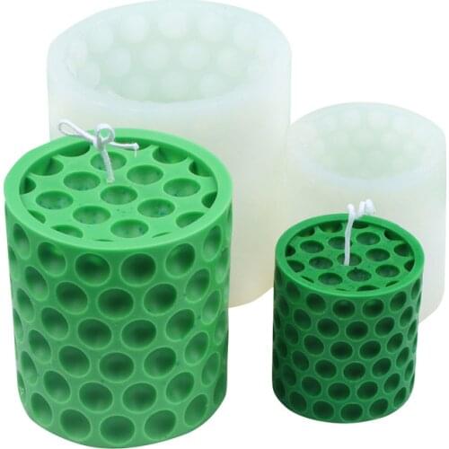 3D Cylindrical Shape Candle Mold Silicone Candle Mold DIY Handmade Candle Mold Silicone Soap Mold Silicone Mold candle molds