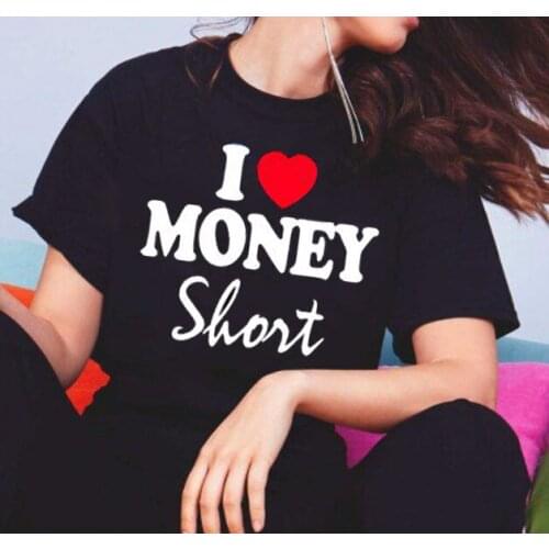 Trendy Spring Summer Tshirt ropa mujer Beautiful T shirt Women Harajuku T shirt Love Money Womens shirt Aesthetic T-shirt